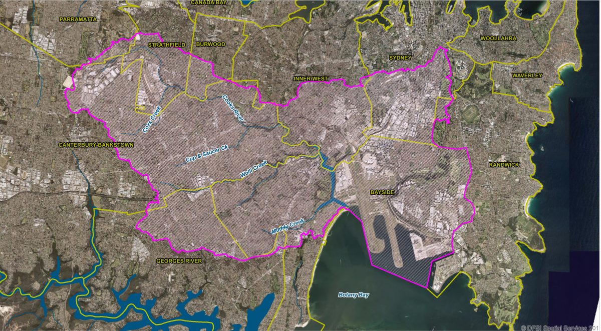 Map of Cooks River Catchment Scoping Study Area